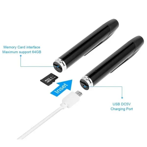 Functional Portable Pocket Writing Pen With 1080P HD Camera
