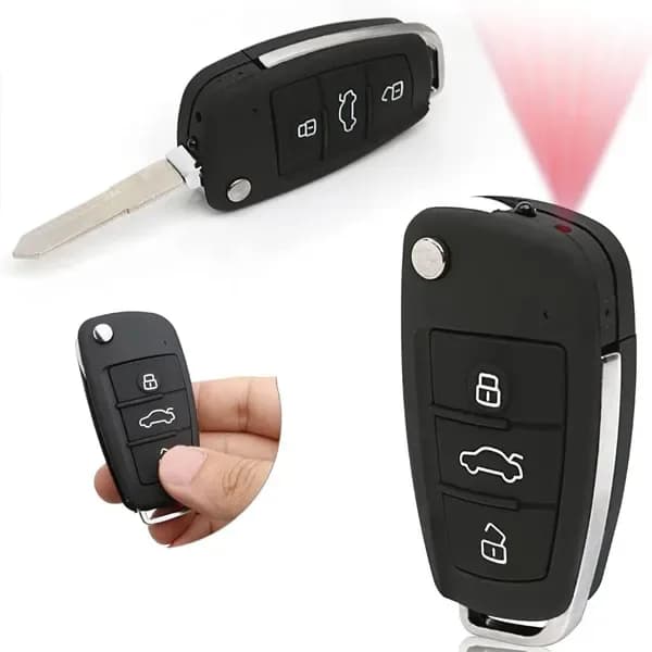 1080P HD Remote Control Key Fob Motion Detection Night Vision Camera