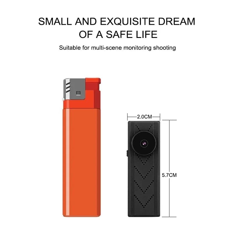 Miniature Wifi Pocket Black Shirt Screw Button With 4K UHD Camera