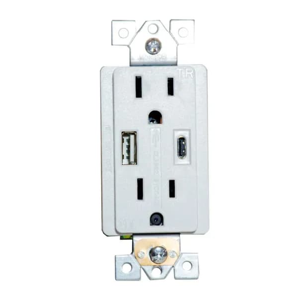 Functional Hardwired USB Charging Receptacle Outlet Plug With Wifi 4K UHD Camera